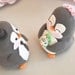 Custom wedding cake toppers penguins - love birds personalized