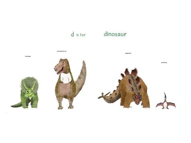 D is for Dinosaur Print