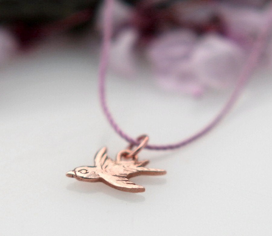 Charm Necklace, Gold Charm, Animal Charm, Solis Gold Charm, Bird Charm.