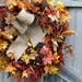 FULL 30" Fall Leaf Wreath with Burlap Bow