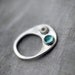 Victorian Floral Double Happiness gemstone ring