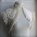 Wedding Bolero Shrug Dupioni Silk Bridal Fiancee, Handmade Silk Crochet Lace /ADOLESCENCE/, TianaCHE