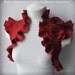 Bolero Shrug Jacket MultiColor Red Bridal Felted, Roses Corsage US Size 6/UK Size10 Valentines X mas