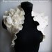 Wedding Bolero, Best Seller, Shrug, Wedding, Felted Bridal Ivory US 6, Two Roses Brooch, TianaCHE