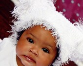 Baby Hat photography prop angel baby collection white fur