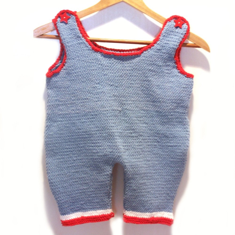 Overalls 12 Months Cotton Blue Denim American Spirit- ready to ship