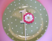 Flowery Girl's Number 1 Cupcake Topper Il_170x135