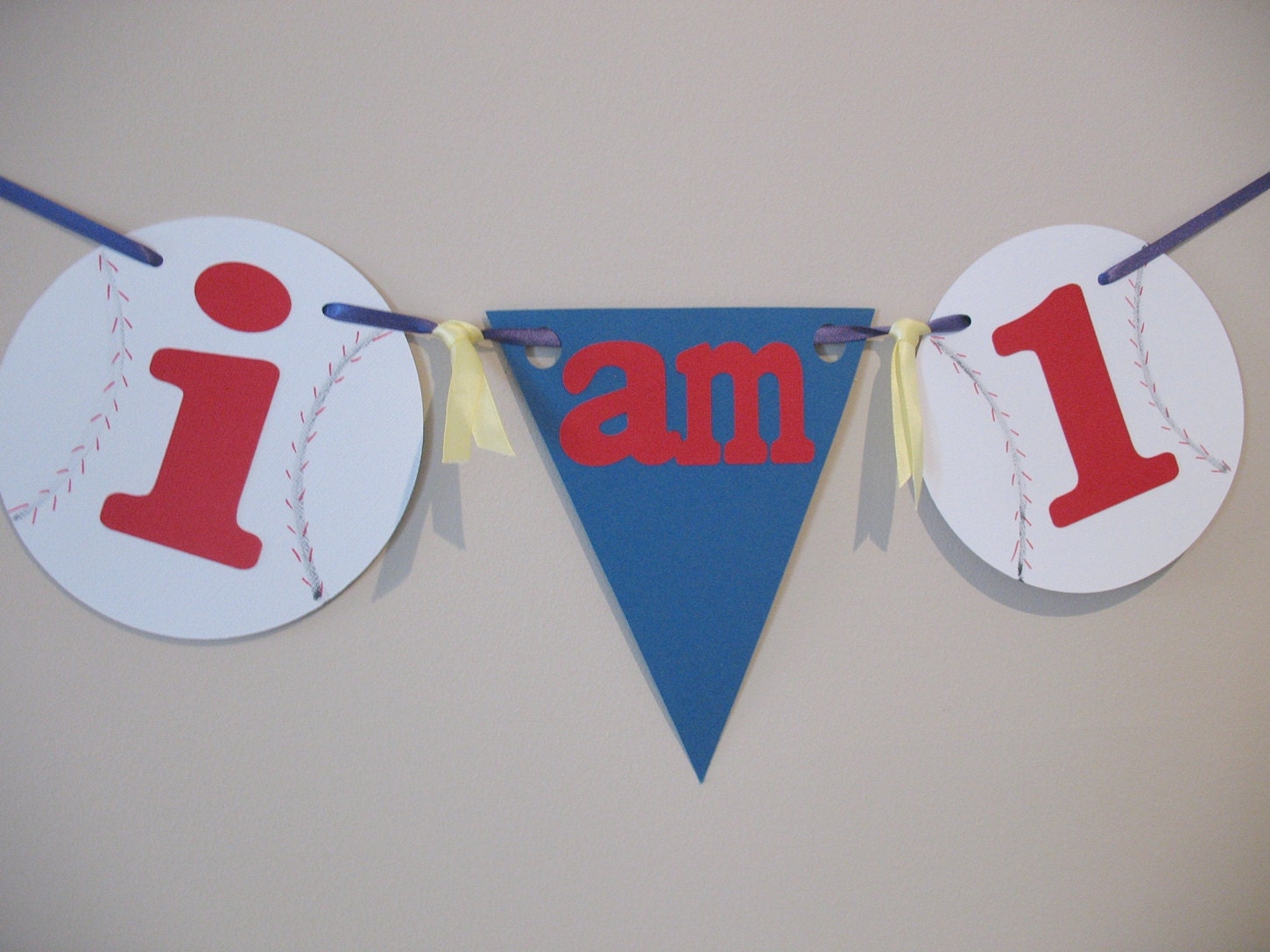 I'm 1 Baseball Banner - White Baseball Il_170x135
