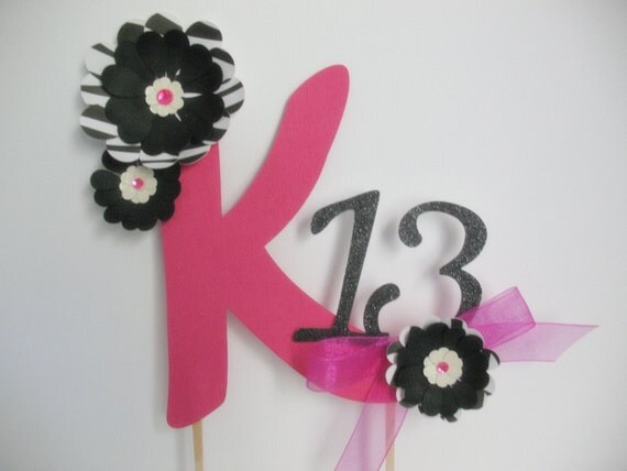 K Paper Letter & Double Digit Cake Topper Il_570xn
