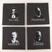 Famous Statistician Embroidered Coasters