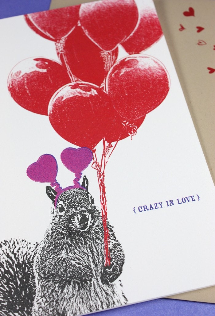 Crazy Squirrel Love - Wedding, Anniversary or Anytime Card