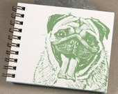 Mini Journal - Sage Green Pug