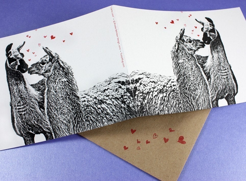 Whole LLAMA Love - Valentine or Anytime Greeting Card