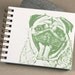 Mini Journal - Sage Green Pug
