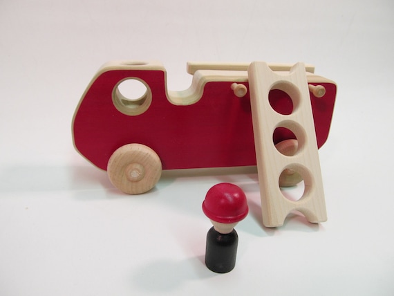 Wooden Toy Fire Engine truck