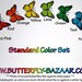 12x 3D BUTTERFLIES -- AQUA