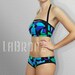 Swimwear & Coverups Swimsuit Two-Pieces Swimsuit Electric Polygon Swimsuit