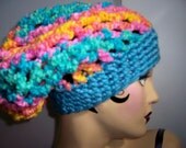 BRIGHT BOHEMAN Beret Handmade Crochet Witchy Warm Slouchy Hat