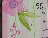 Children's Handpainted Canvas Growth Chart