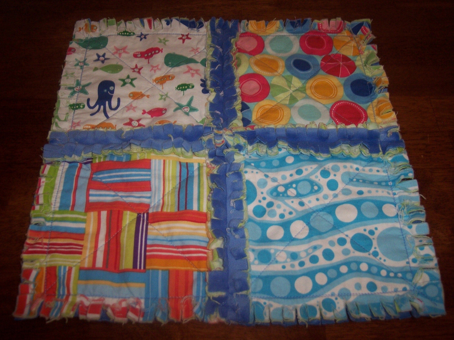 Snorkel Mini Security Blanket / Raggedy Quilt