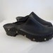 Studded Black Clogs / Leather /Slight Platform Sole Shoes / US W Sz. 8 / Other Sizes May Apply / Slides/ Sandals