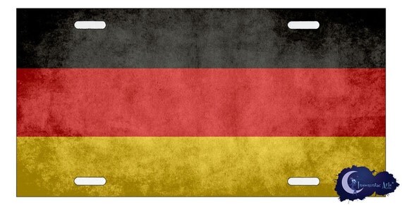 German Flag License Plate