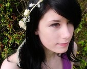 Hair accessories ivory Flower Crown -Mariah- hairwreath Shabby Chic Bridal Hair flower girl Headpiece Ivory Cream Wedding Accessory EDC