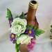 Tropical  Wedding Reception Wine Bottle Centerpieces