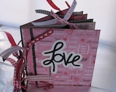 Valentine Scrapbook Photo Album Chipboard Premade Memory Book LOVE 6x6 Ready to Ship Il_170x135