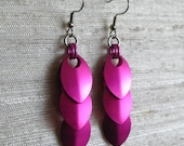 Pink Dragon Tail Earrings