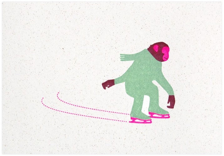 Skating Chimp Gocco Print