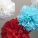 Circus Fever - 4 Tissue Paper Pom Poms Decoration DIY Kit - Fourth 4th of July