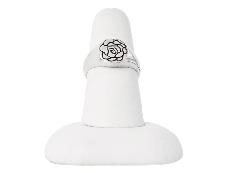 Rose Signet Ring - Silver