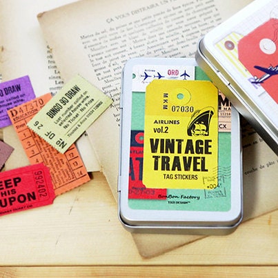 Travel Sticker Tag Vintage Style Vol 2