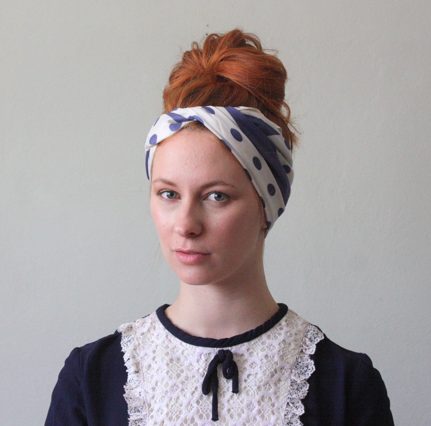 1960's nautical dot scarf