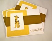 Baby Giraffe Blank Thank You Cards - Set of 10