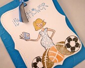 Sports Themed Baby Boy Shower Invitation Sample