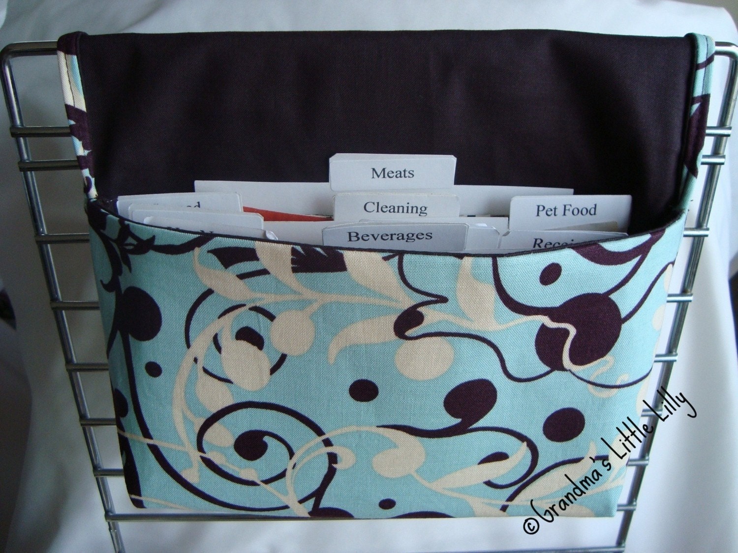 Coupon Organizer /Budget Organizer Holder- Attaches to Your Shopping Cart- Hands Free Shopping