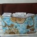 20% Off Coupon Organizer / Budget Organizer Holder - Attaches To Your Shopping Cart- Indian Floral - TURQUOISE AND GOLD