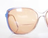 Vintage BLUE Oversized Glasses 1980s Sunglasses HUGE Indie BOHO Chic 80s Eighties Cornflower Rockabilly