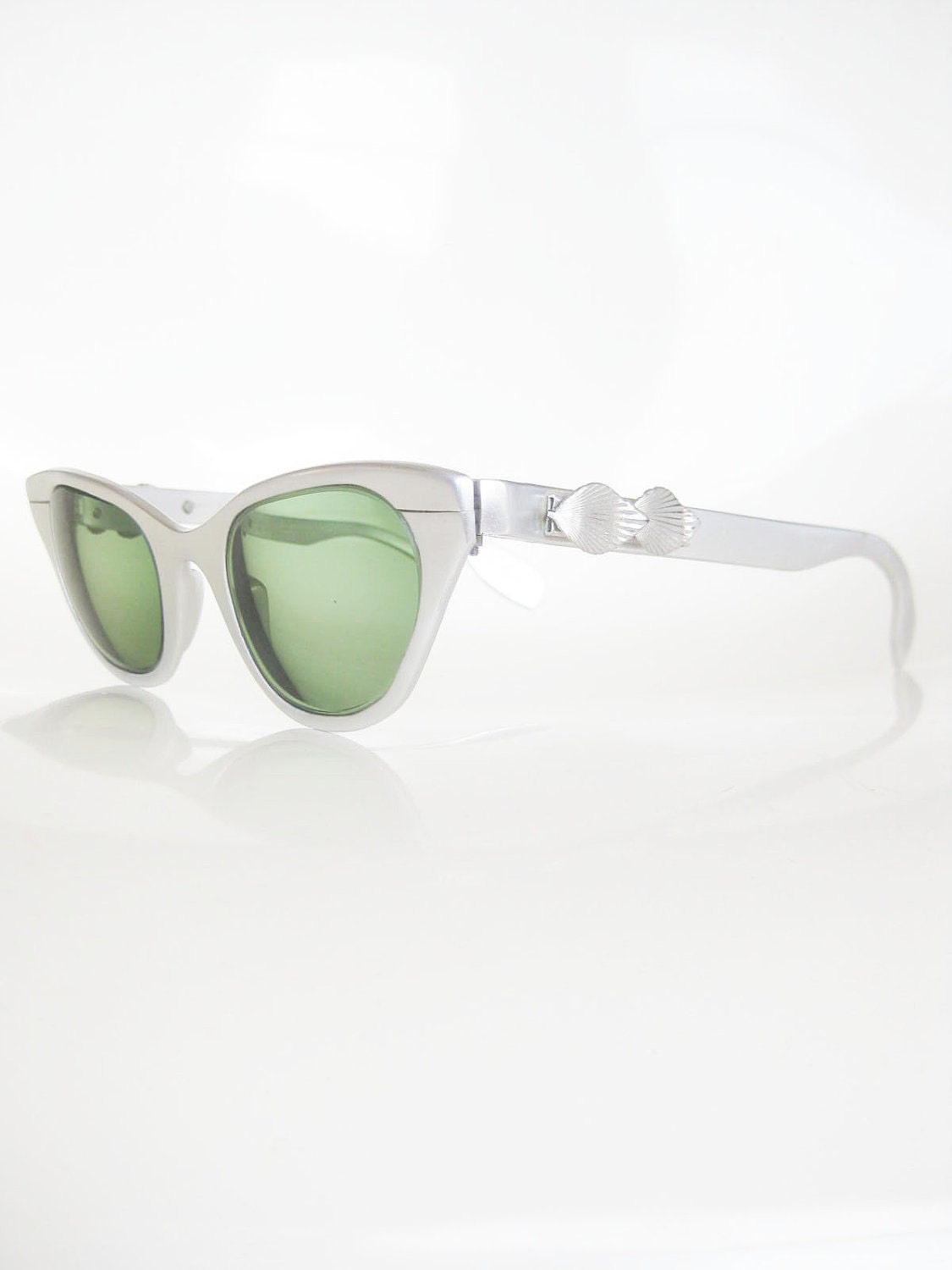 Vintage TURA Eyeglasses // 1960s 60s Cateye Cat Eye Silver Glasses // Optical Frames Womens Ladies MAD MEN Rockabilly
