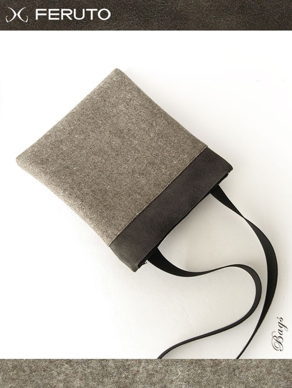 BIG BASIC leather and felt bag for him and her