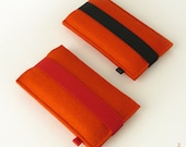 iPhone felt sleeve or iPod touch FELT ORANGE german wool felt