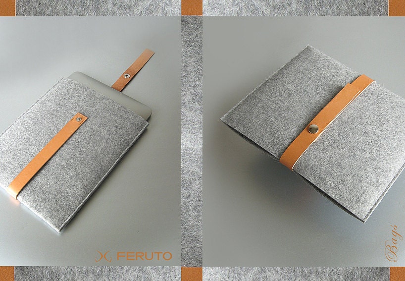 iPad sleeve FUSION sleeve for iPad 1 iPad 2 iPad 3 iPad 4 sleeve german wool felt and pure leather