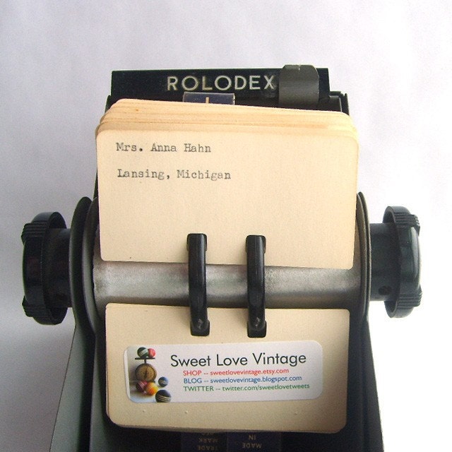Mid Century Metal Rolodex File