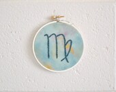 Virgo Astrology Embroidery Ornament Home Decor Wall Art