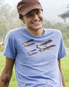 BIPLANE Recycled Eco t-shirt (eco heather blue) medium unisex