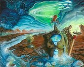The Horns of a Dilemma, 2007, Original oil on canvs. 35x33 inches