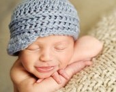 Crochet Pattern PDF - Lil Jackie Hat, Newsboy, Sizes Preemie to Adult