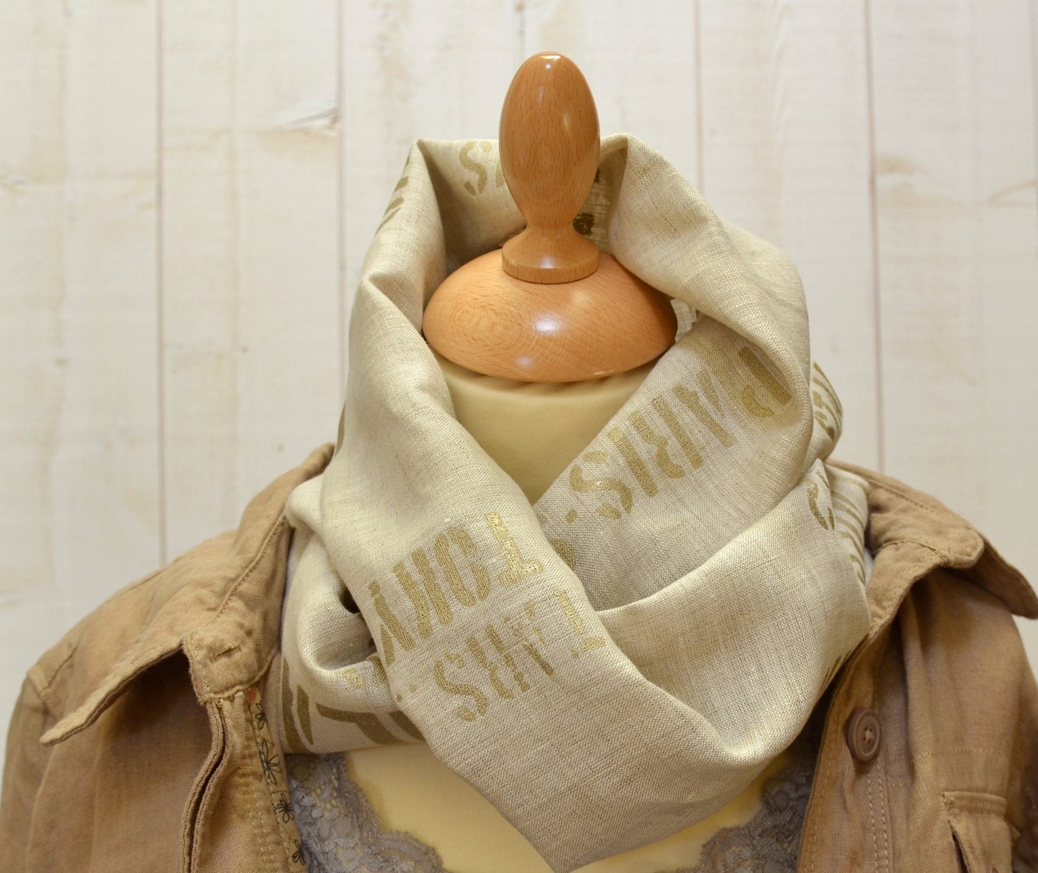 Fall accessories modern  LA LUNE  - French  Linen scarf